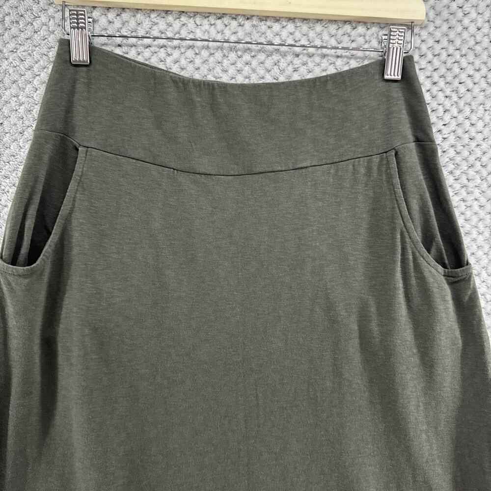Purejill by J Jill Midi Skirt Women XS Petite Green PJ Easy Knit Side -Tie Skirt - Picture 3 of 9